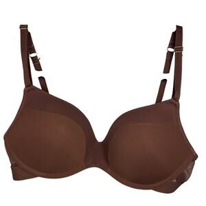 Lively Brown All Day No Wire Mesh Side Push Up Bra Size 34C